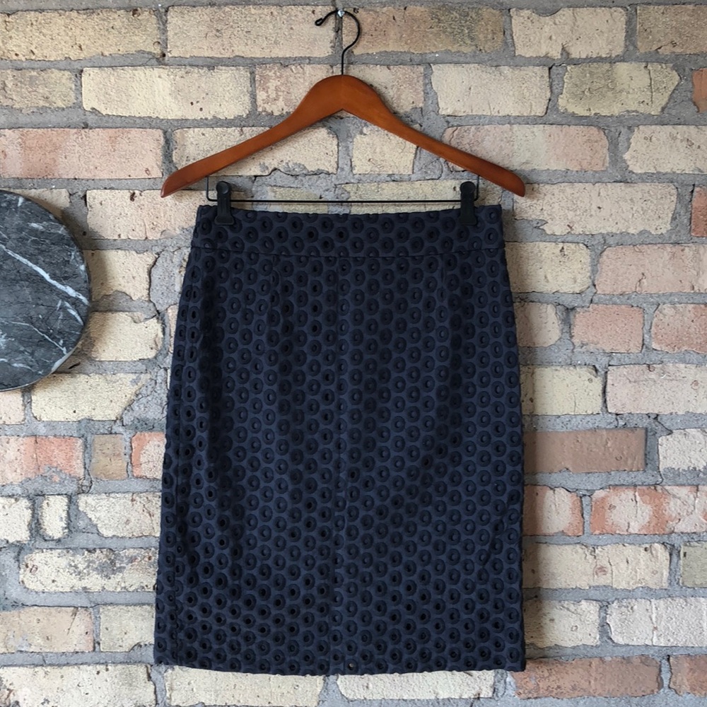 Navy JCrew pencil skirt